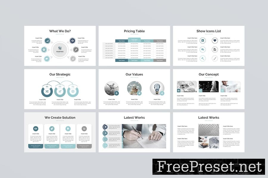 Warping Google Slides Presentation Template M4D8W6Y