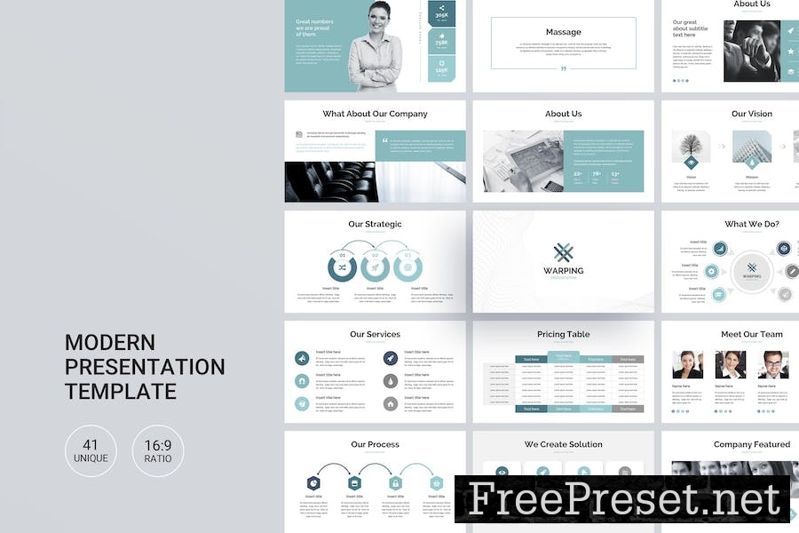 Warping Google Slides Presentation Template M4D8W6Y