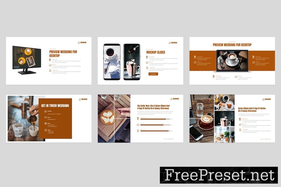 Weddang - Coffe Shop Google Slides Template 282C2EL