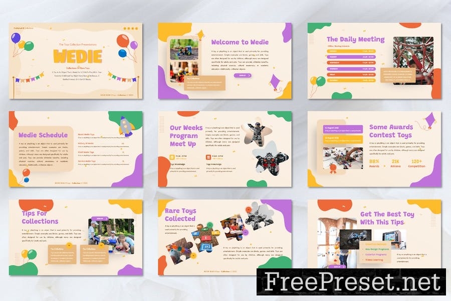 Wedie - Toys Googleslide Template FADWKLL