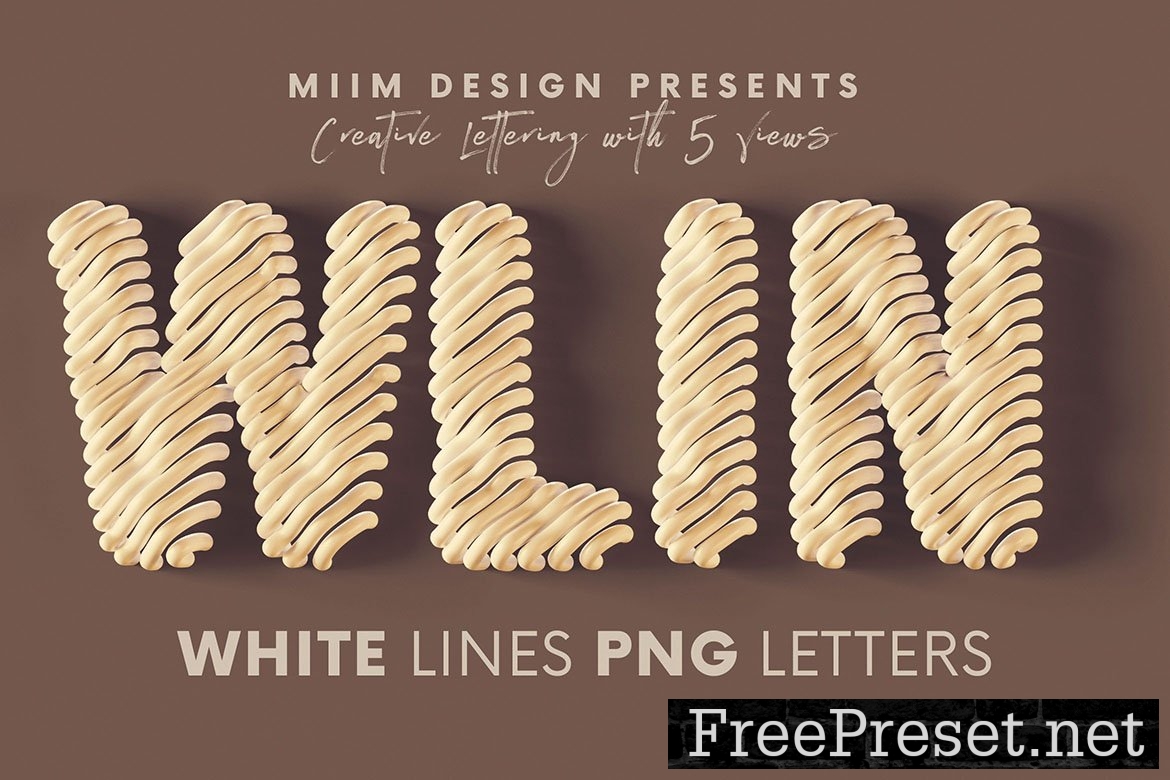 White Lines - 3D Lettering 10301798