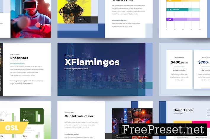 XFLAMINGOS - Creative Agency Google Silde 001