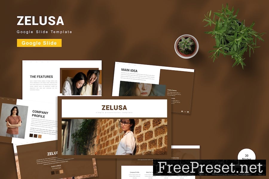 Zelusa - Google Slide Template YUKB2GJ