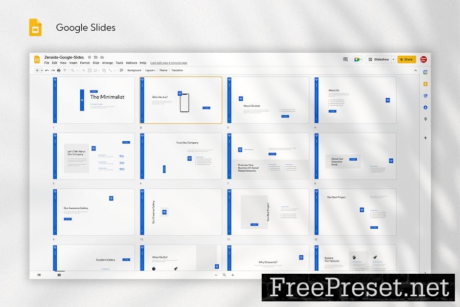 Zenaida - Business Google Slides Template UA4ADF9