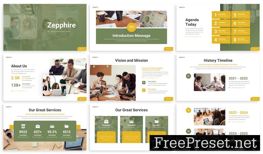 Zepphire - Multipurpose Google Slide Template L4T9J5F