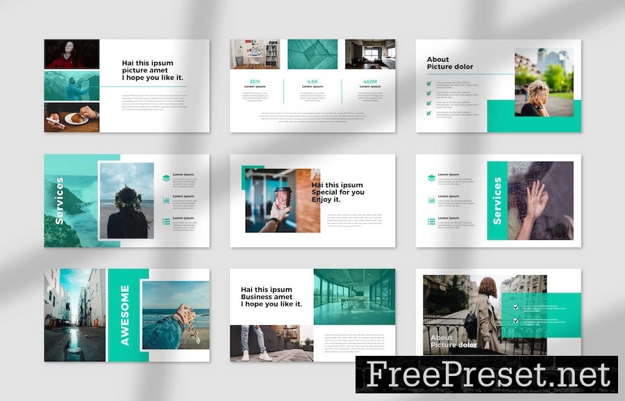 Zerref Business Presentation Template D73D6SB