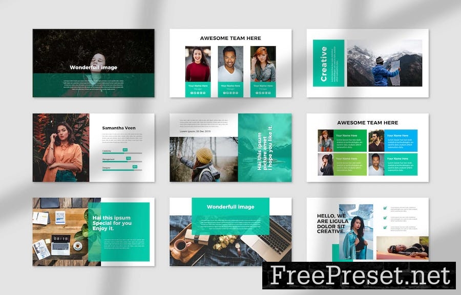 Zerref Business Presentation Template D73D6SB