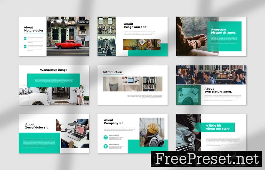 Zerref Business Presentation Template D73D6SB