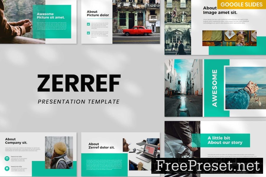 Zerref Business Presentation Template D73D6SB