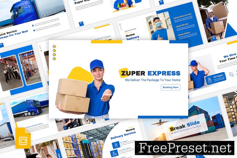 Zuper - Express Delivery Google Slide Template 4KZKJA6