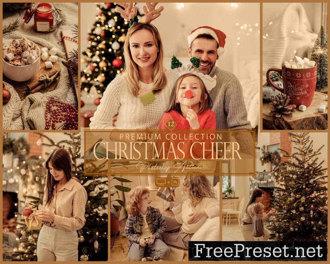 12 Photoshop Actions, Christmas Cheer