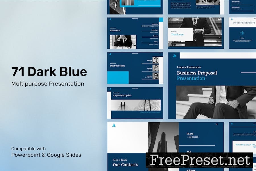 71 Dark Blue - Multipurpose Presentation