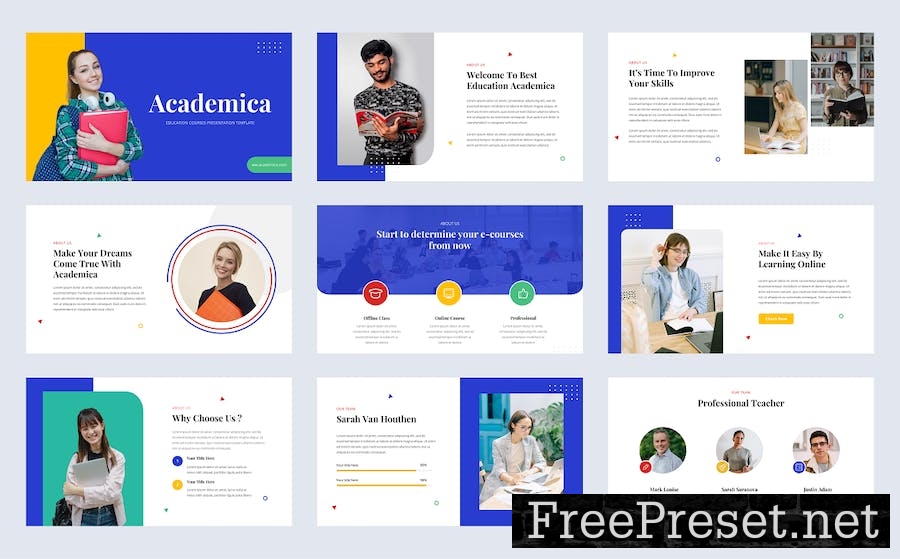 Academica - Education Google Slide Template 7DTVBRR