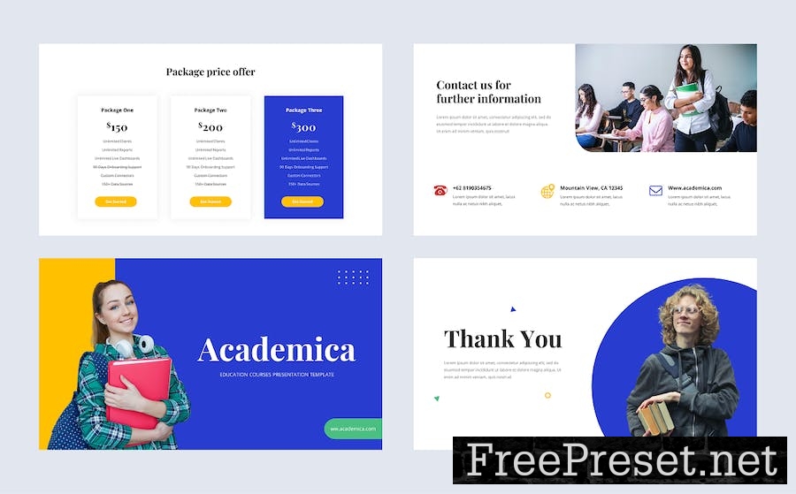 Academica - Education Google Slide Template 7DTVBRR