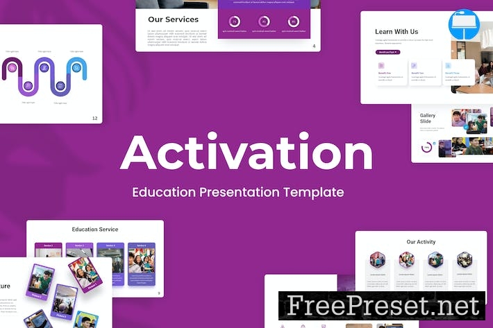 Activation Purple Geometric Education Keynote J6JR2EB