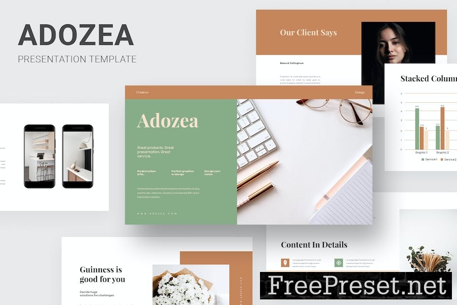 Adozea - Business Lookbook Google Slides Template L388M3D