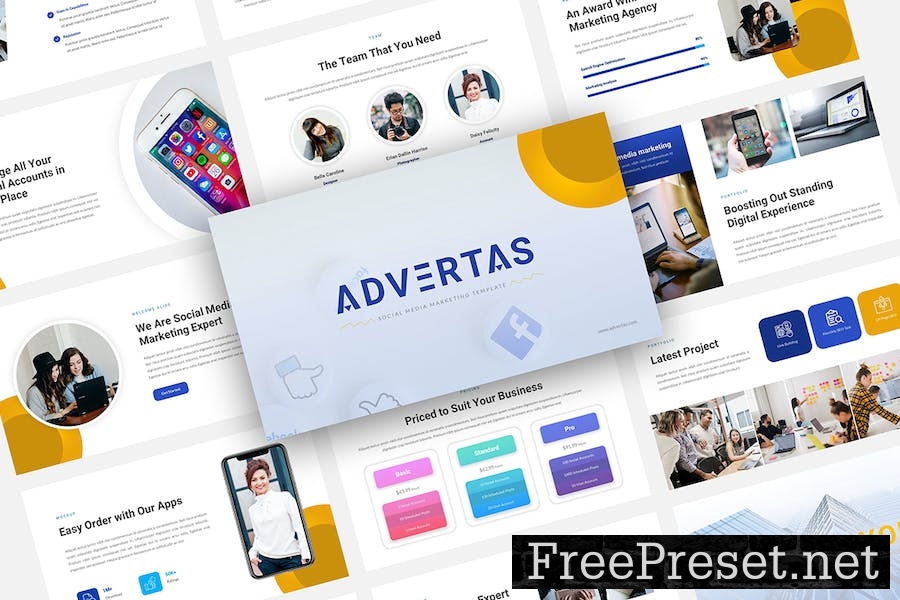 Advertas - Social Media Marketing Google Slides ZAFZTYZ