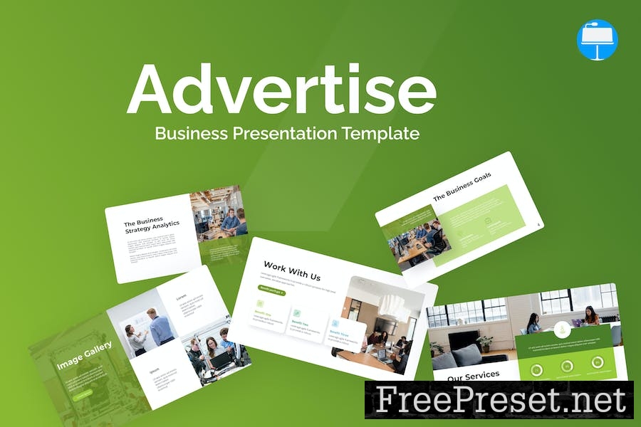 Advertise Green Minimalist Business Keynote PGXRWSM