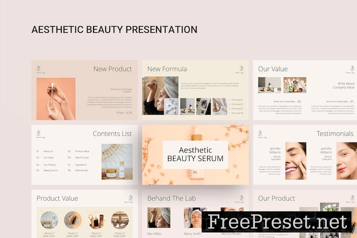 Aesthetic Beauty Serum Google Slides Presentation XVSKNC8