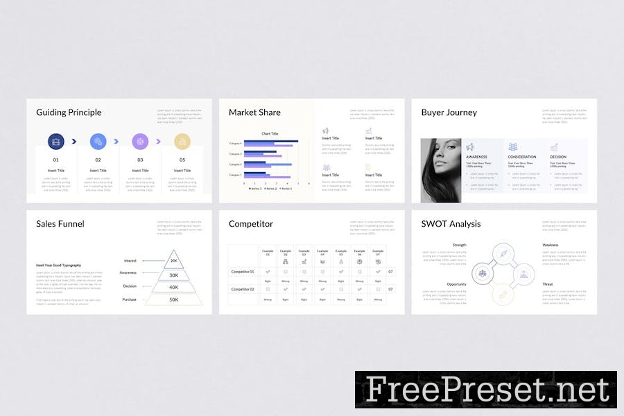 Aesthetic Marketing Plan Google Slides Template HFA49H4