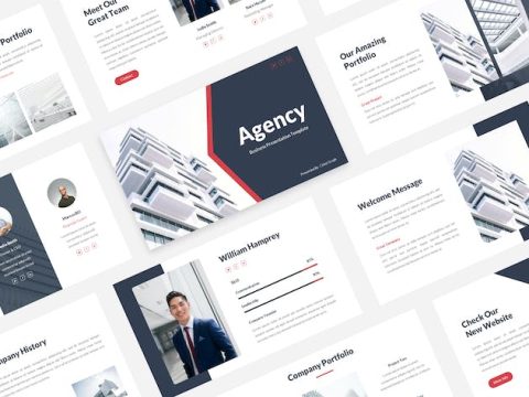 Agency - Business PowerPoint Template J454R4R