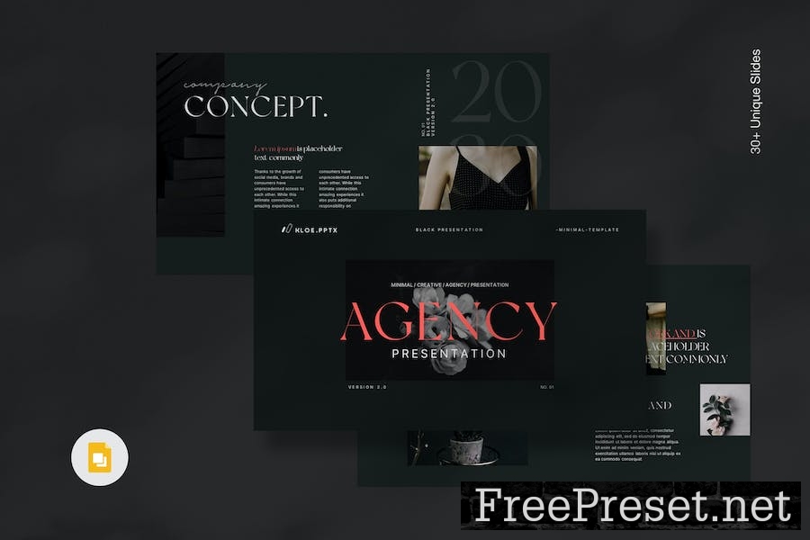 Agency Portfolio Google Slides Template 7VKHEMT