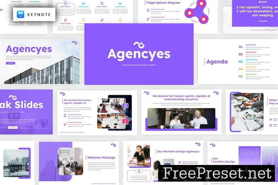 Agencyes - Business Marketing Keynote Template M929P33