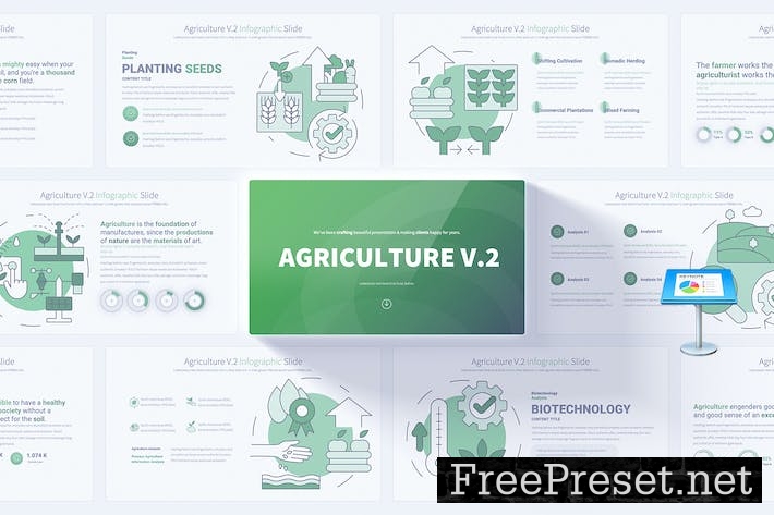 Agriculture V.2 - Keynote Infographics Slides