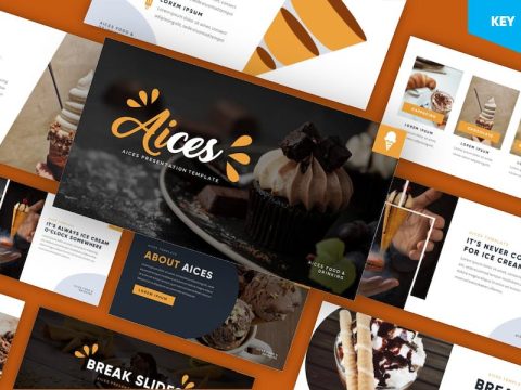 Aices - Ice Cream & Food Keynote Template RSJFK7P