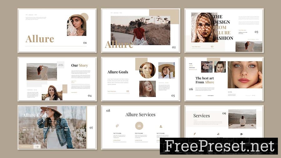 Allure Business Presentation Google Slide Template KXHQYGU