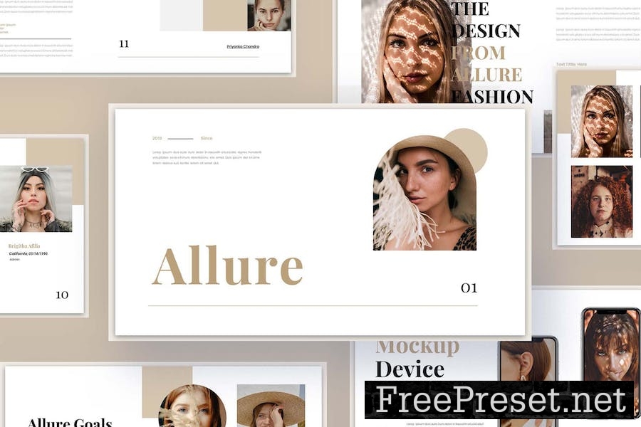 Allure Business Presentation Google Slide Template KXHQYGU