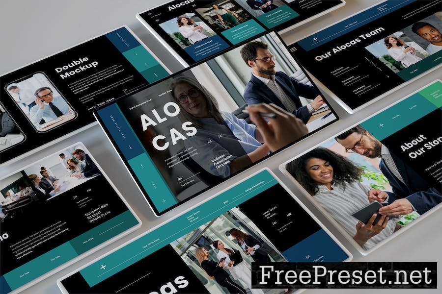 Alocas Business Presentation Google Slide Template DQ69PRP