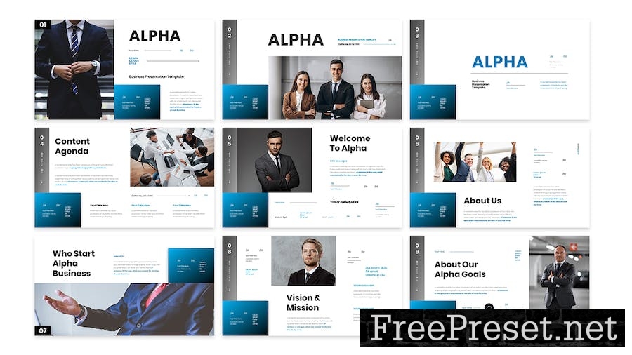 Alpha - Business Presentation Keynote Template 5WCMGNU