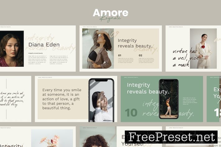 Amore Aesthetic Theme Keynote