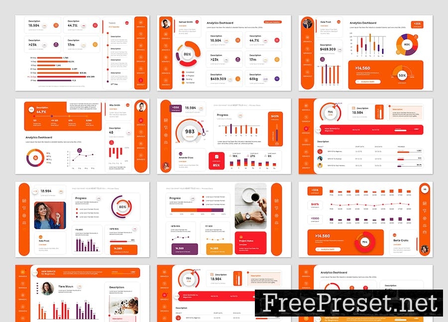 Analytics Dashboards PowerPoint Presentation Templ KM32W2Z