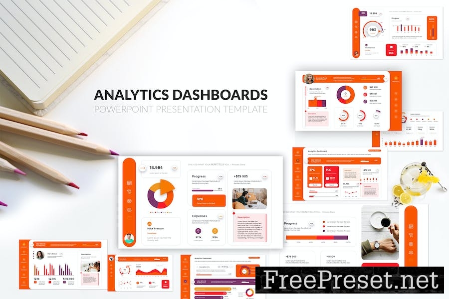 Analytics Dashboards PowerPoint Presentation Templ KM32W2Z