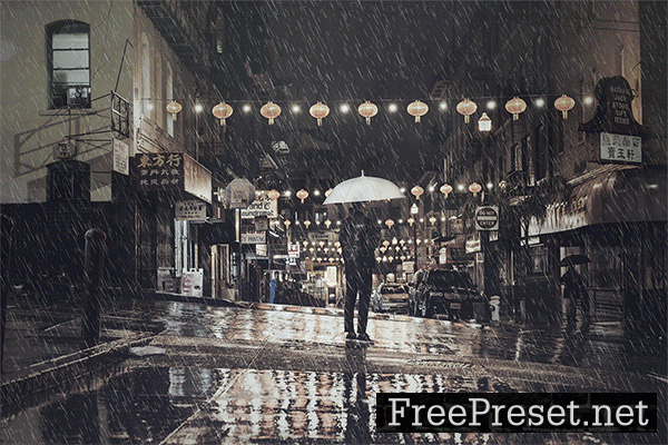 Animated Raining Fall - Realistic Effect for Photoshop