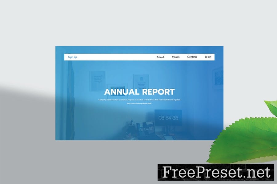 Annual Report - PowerPoint Template 8BVP3KE