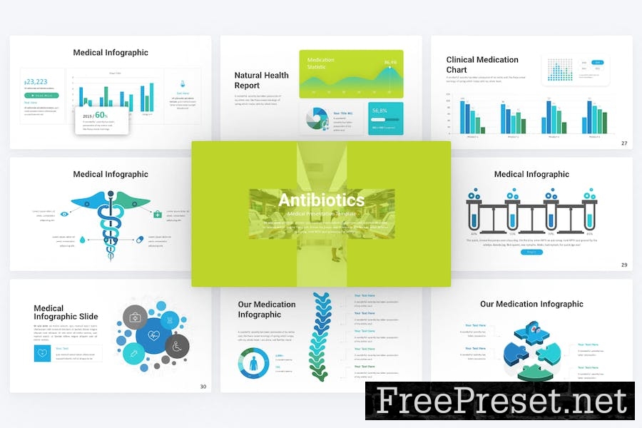 Antibiotics Green Professional Medical Keynote 5P6LRH7