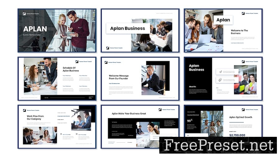 Aplan Business Presentation Google Slide Template WA5YZJS