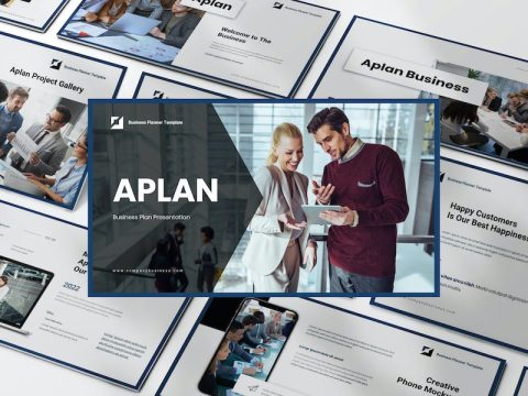 Aplan Business Presentation Google Slide Template WA5YZJS