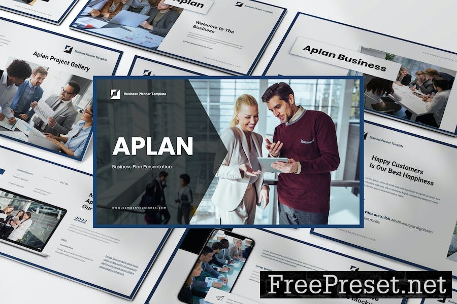 Aplan Business Presentation Google Slide Template WA5YZJS