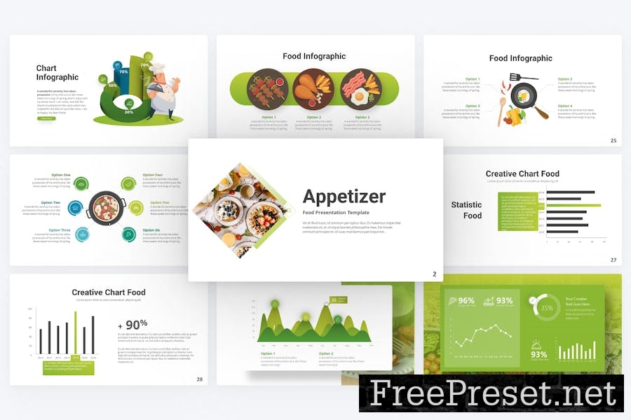 Appetizer Food Keynote Template GGVXCTP