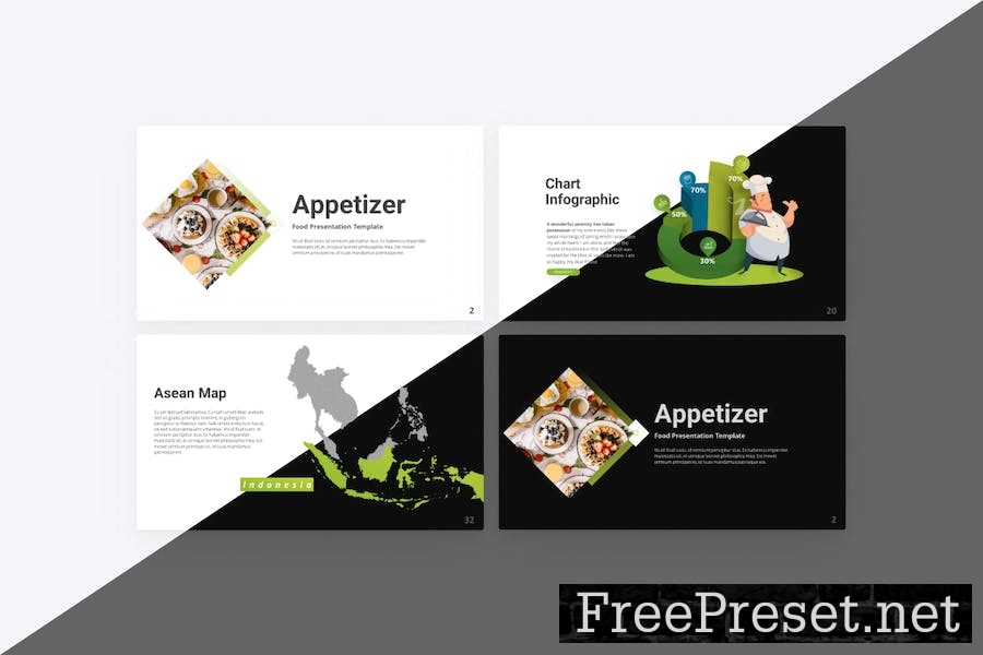 Appetizer Food Keynote Template GGVXCTP