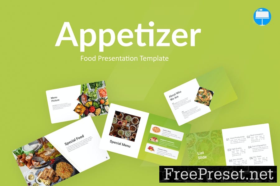 Appetizer Food Keynote Template GGVXCTP