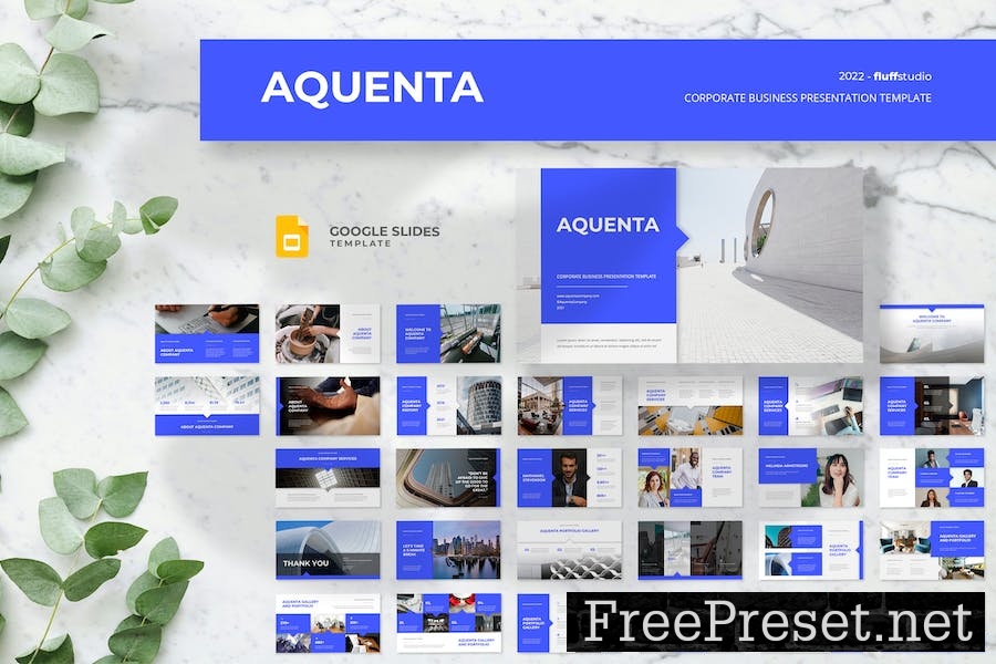 Aquenta - Corporate Google Slides Template TXJJT8T