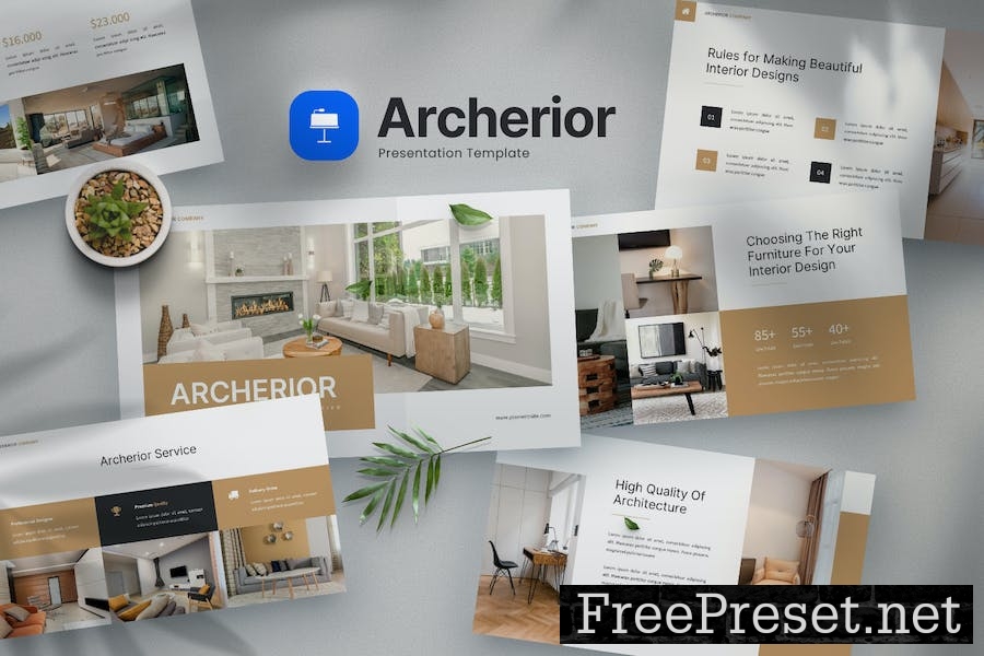 Archerior - Interior Design Keynote Template V2QCJC4