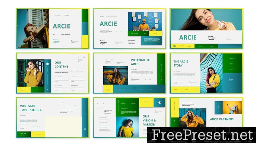 Arcie Business Presentation Google Slide Template TM87FVD