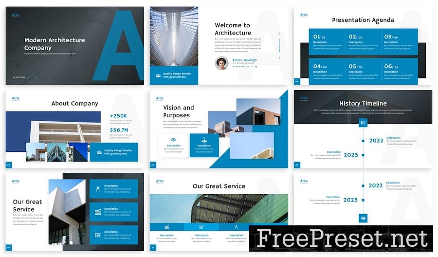 Arck - Architecture Google Slide Template F5JCS78