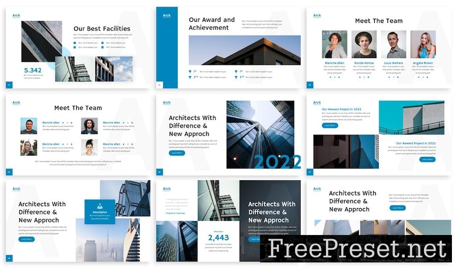 Arck - Architecture Google Slide Template F5JCS78